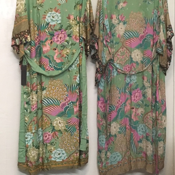 Maxi KIMONO Cloud Dancer Floral COVERUP Wrap - Picture 6 of 6